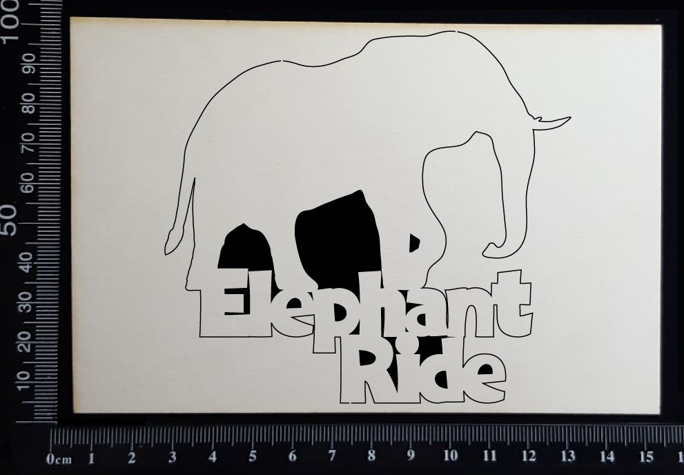 Elephant Ride - White Chipboard