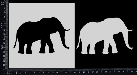 Elephant - Stencil - 150mm x 150mm