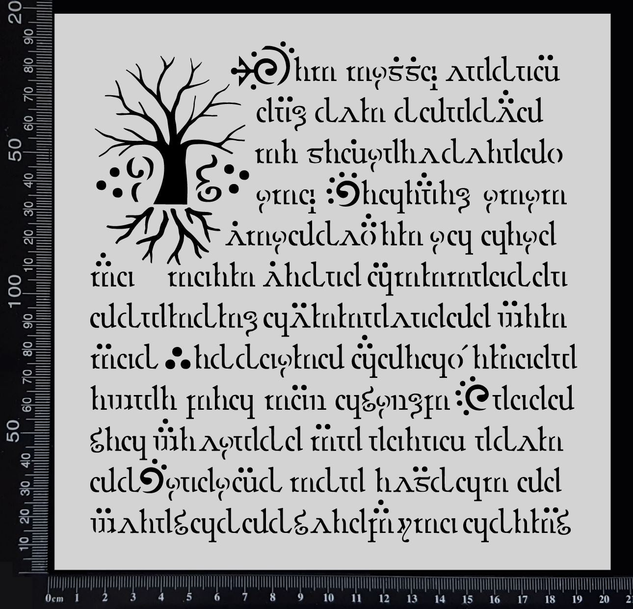 Elvish - Stencil - 200mm x 200mm