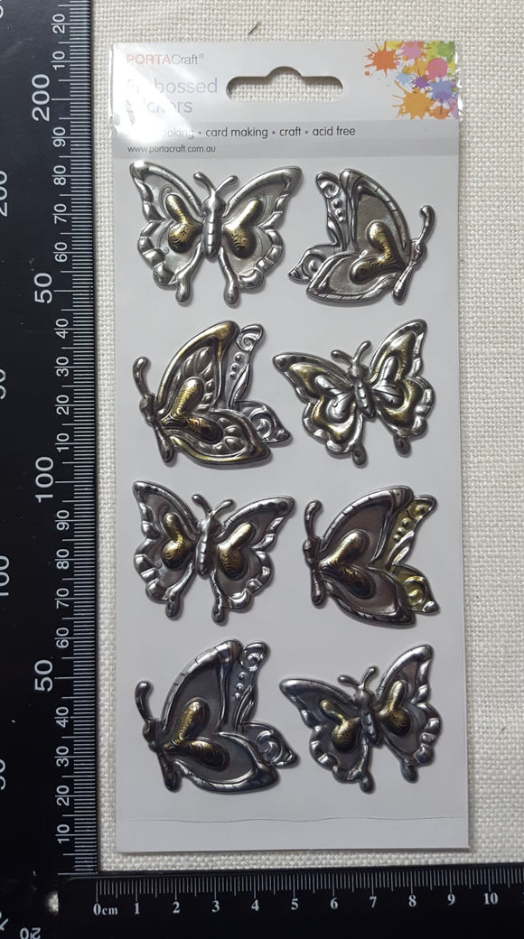 Embossed Stickers - Butterflies - (ES-1009)
