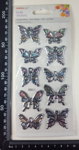 Embossed Stickers - Butterfly Charms - (ES-1003)