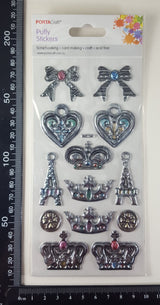 Embossed Stickers - Jewel Elements - (ES-1001)