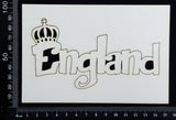 England - B - White Chipboard