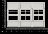 Engraved Windows - B - Medium - White Chipboard