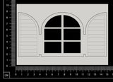 Engraved Window - D - Large - White Chipboard