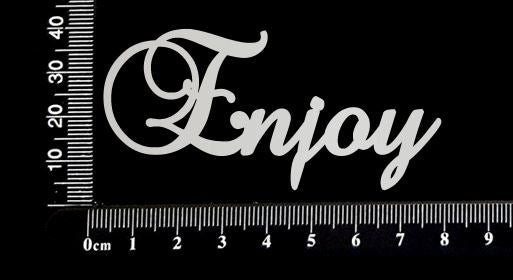 Elegant Word - Enjoy - White Chipboard