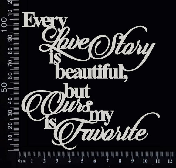Every Love Story Title Set - White Chipboard