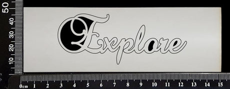 Elegant Word - Explore - White Chipboard