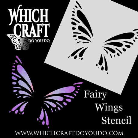 Fairy Wings - B - Stencil - 150mm x 150mm