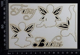 Fairy Babies Set - White Chipboard
