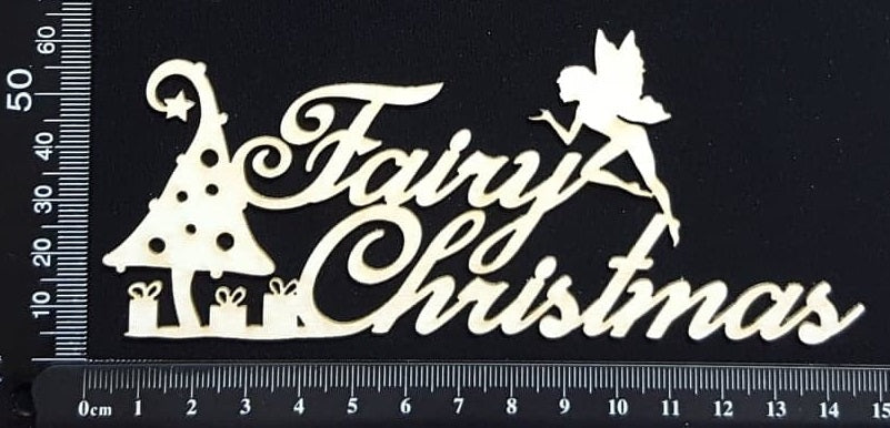 Fairy Christmas - B - White Chipboard