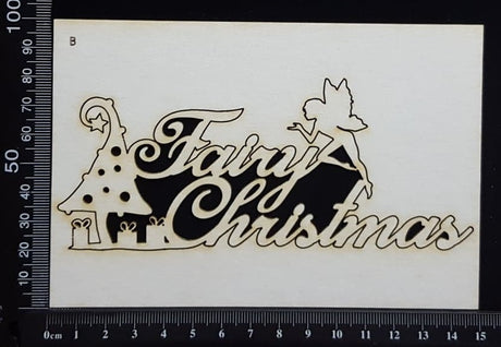 Fairy Christmas - B - White Chipboard