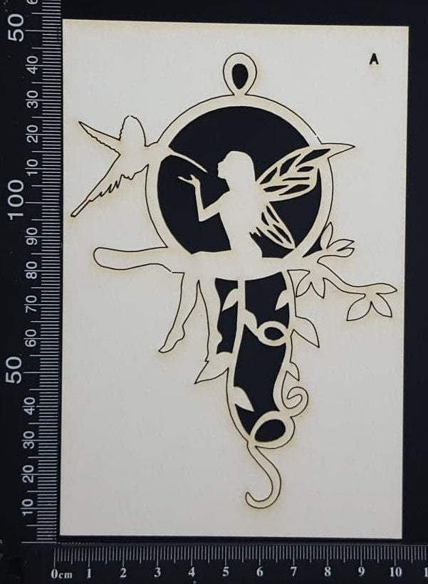 Fairy Dreamcatcher - A - White Chipboard