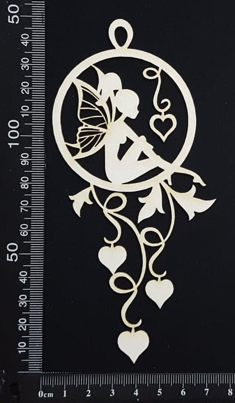 Fairy Dreamcatcher - B - White Chipboard