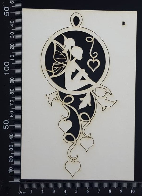 Fairy Dreamcatcher - B - White Chipboard