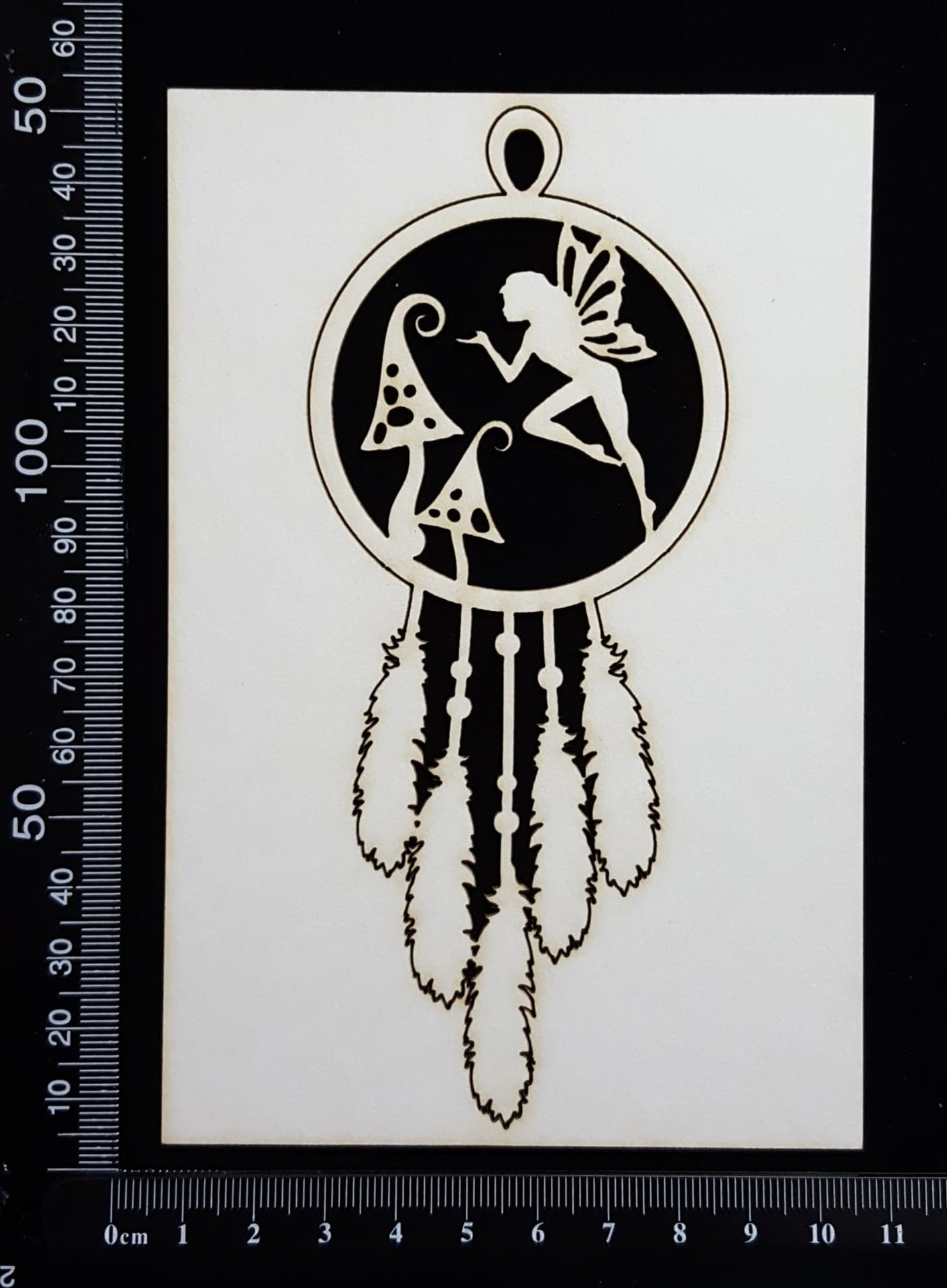 Fairy Dreamcatcher - H - White Chipboard