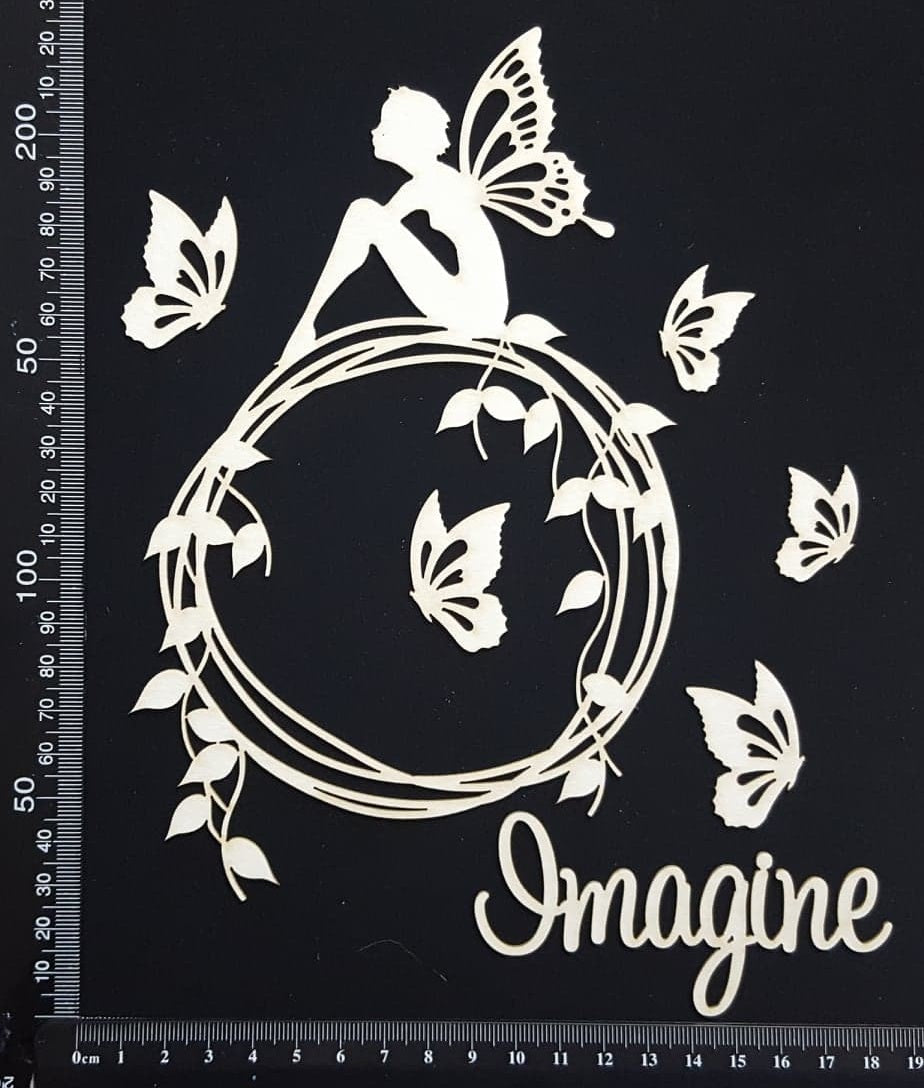 Fairy Frame Set - A - White Chipboard