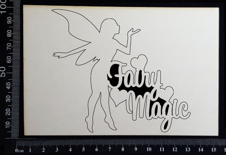 Fairy Title - Fairy Magic - White Chipboard