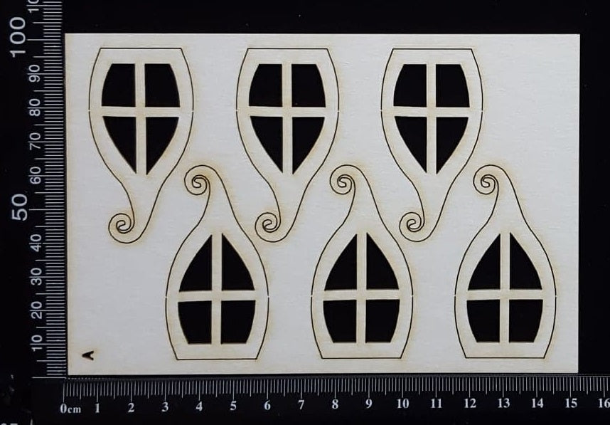 Fairy Windows Set - A - White Chipboard