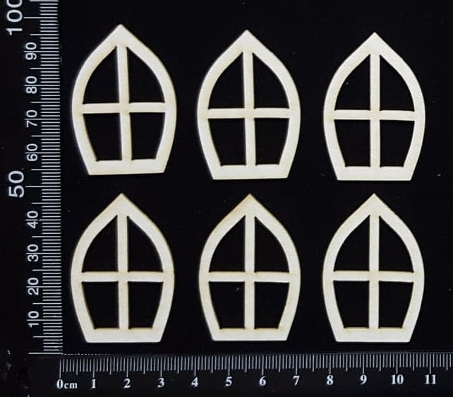 Fairy Windows Set - C - White Chipboard