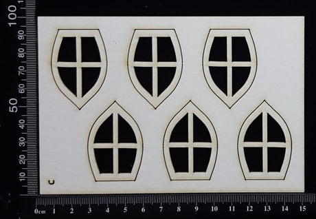 Fairy Windows Set - C - White Chipboard