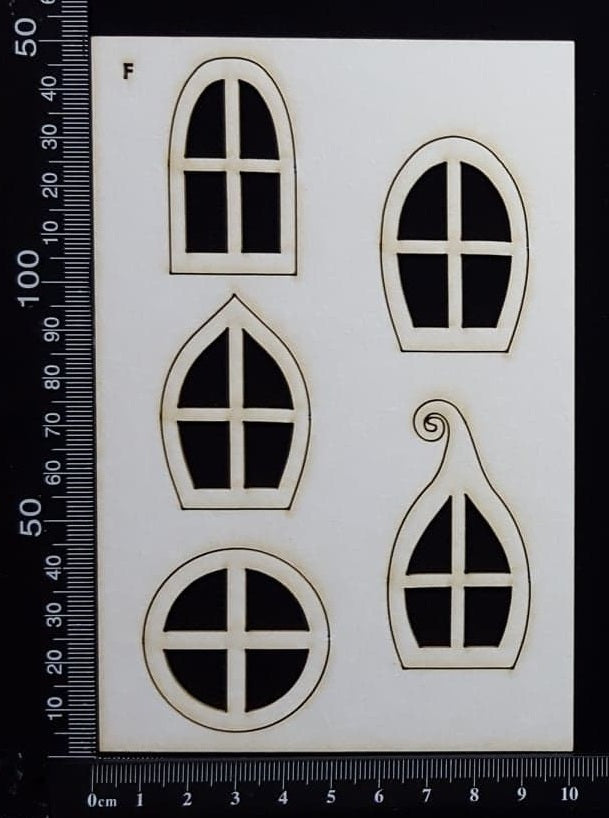Fairy Windows Set - F - White Chipboard