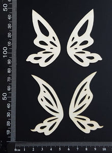 Fairy Wings Set - C - White Chipboard