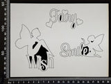 Fairy Word Set - A - White Chipboard