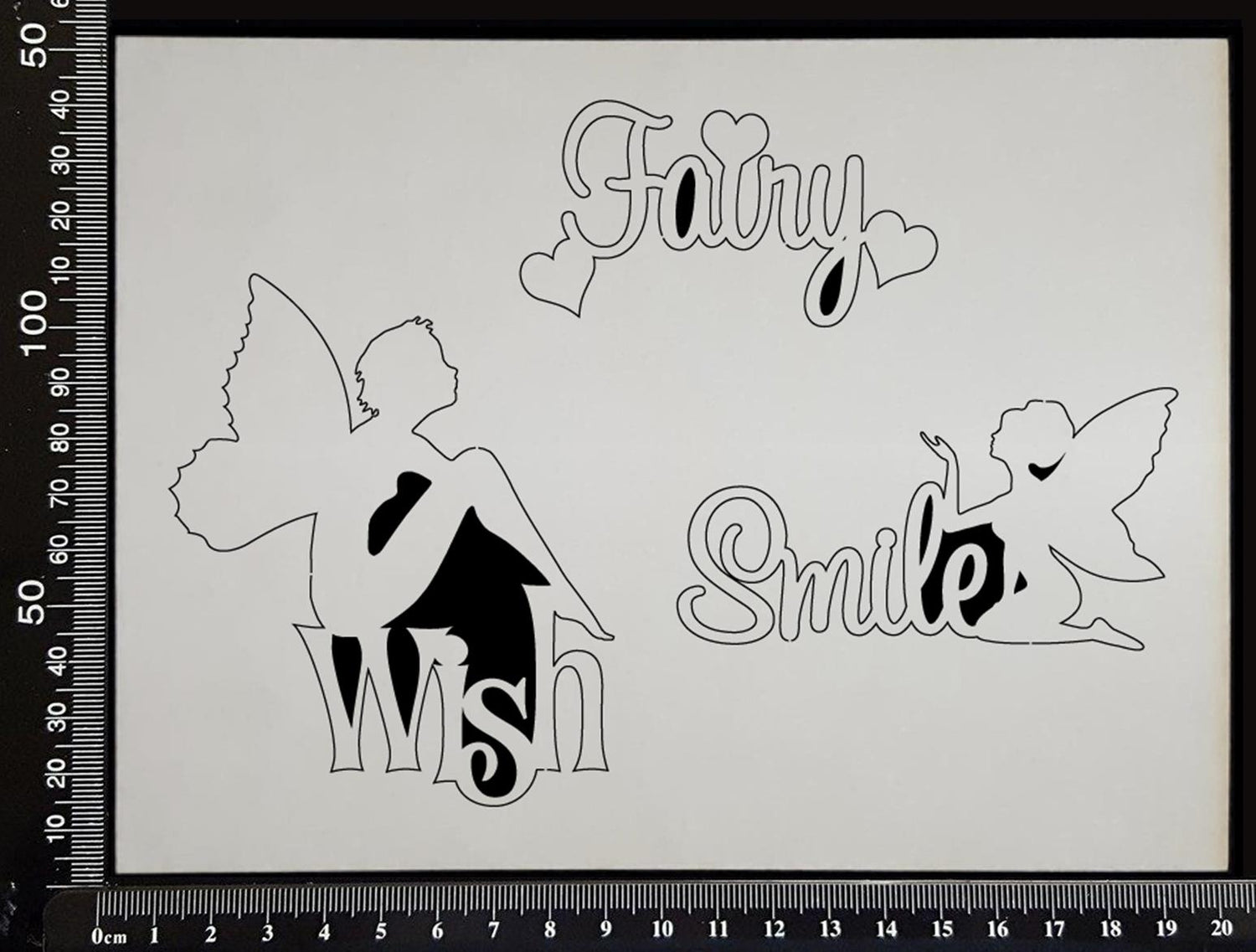 Fairy Word Set - A - White Chipboard