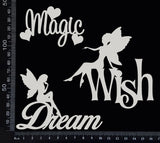 Fairy Word Set - D - White Chipboard
