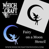 Fairy on a Moon - Stencil - 100mm x 100mm