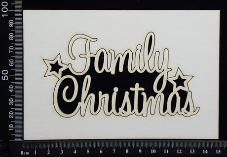 Family Christmas - White Chipboard