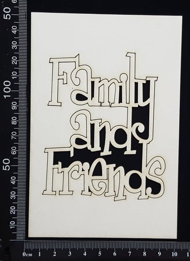 Family and Friends - A - White Chipboard