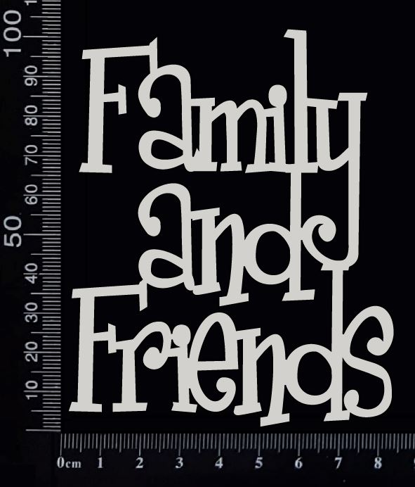 Family and Friends - A - White Chipboard