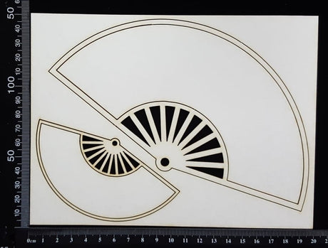 Fan Frame - Set of 2 - White Chipboard