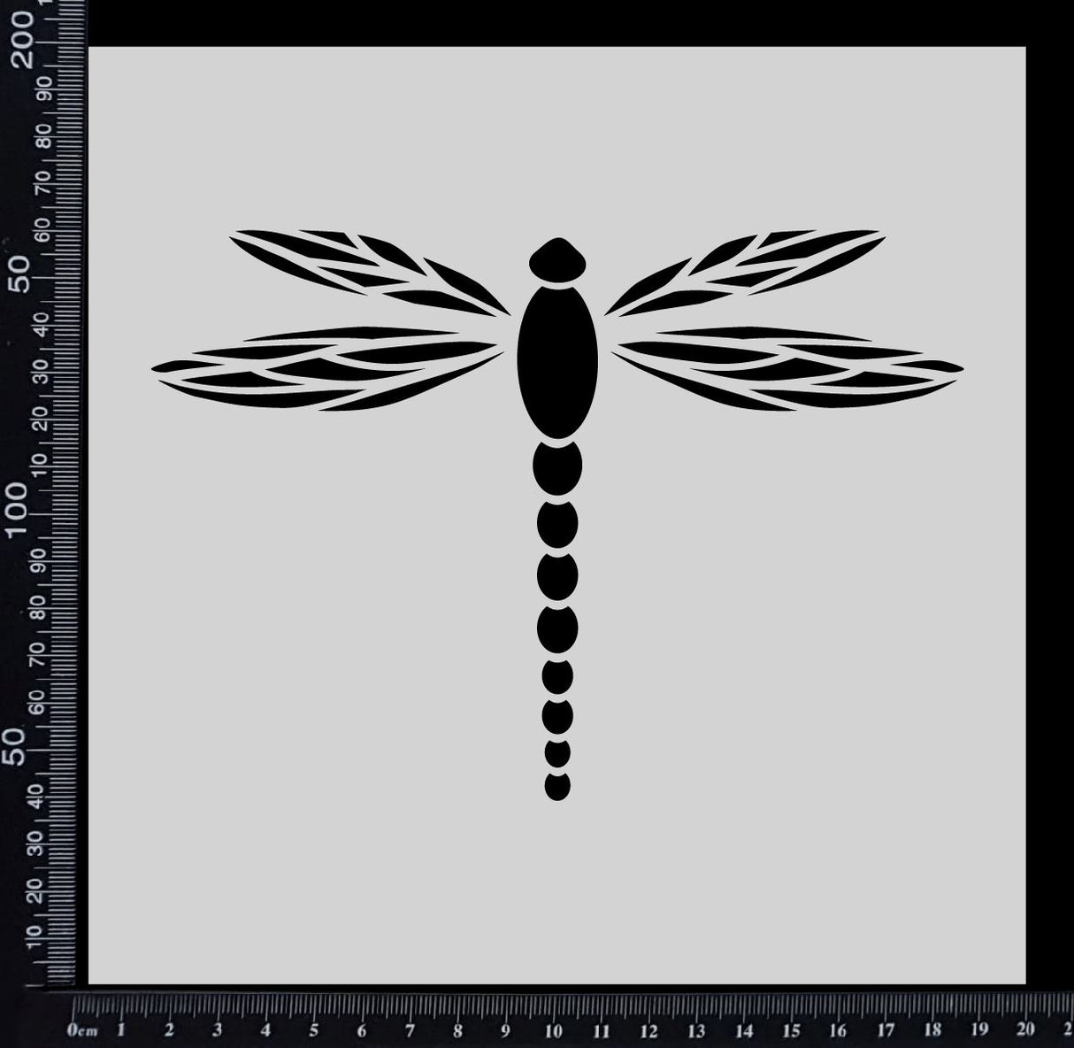 Fantasy Dragonfly - Stencil - 200mm x 200mm