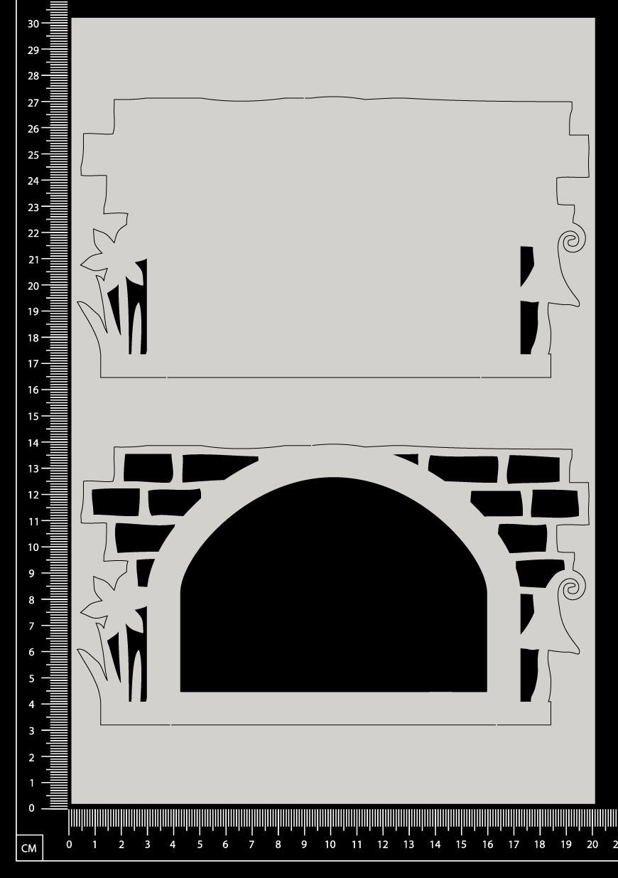 Fantasy Portal - BC - Large - Layering Set - White Chipboard