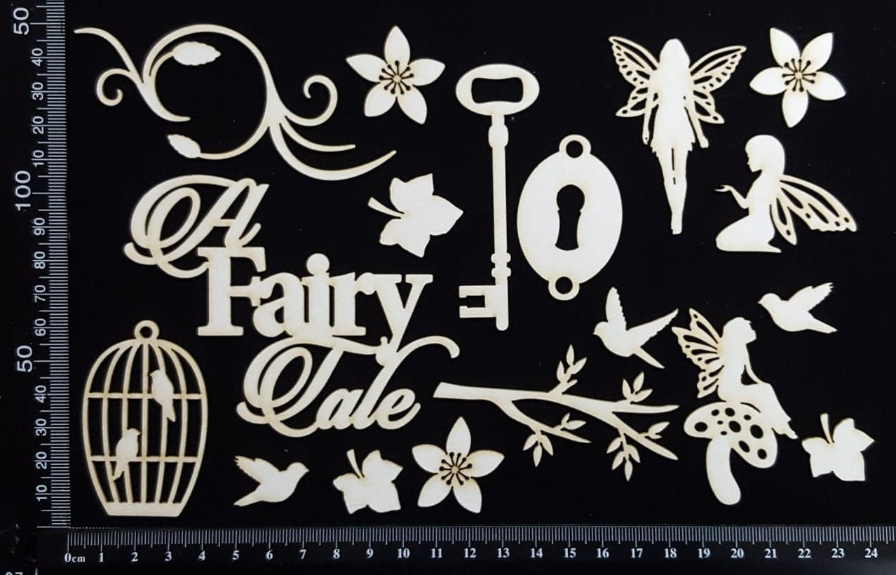 Fantasy Elements Set - B - White Chipboard