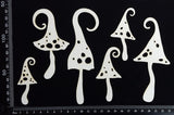 Fantasy Mushrooms Set - A - White Chipboard