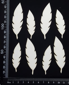 Feathers Set - A - White Chipboard