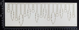 Feathers and Beads Border - Large - A - White Chipboard