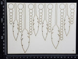 Feathers and Beads Set - A - Large - White Chipboard