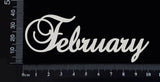 Elegant Word - February - White Chipboard