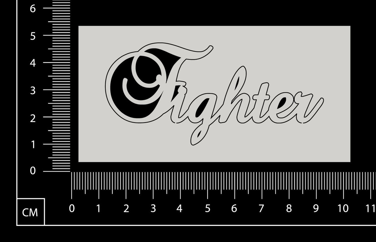 Elegant Word - Fighter - White Chipboard