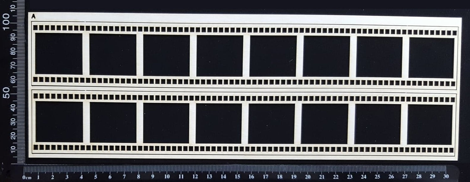 Film Strip Borders Set - A - Large - White Chipboard