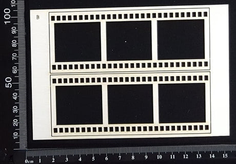 Film Strip Borders Set - B - Small - White Chipboard