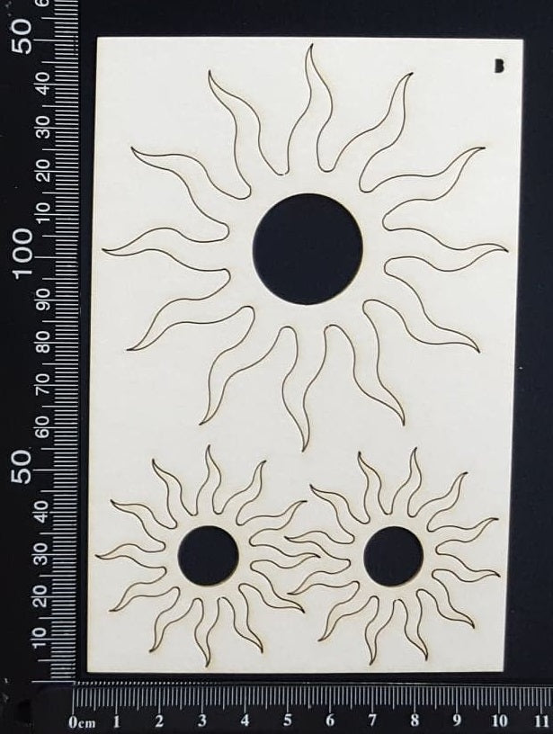 Fire Sun Set - B - White Chipboard