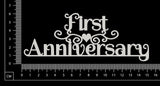 First Anniversary - White Chipboard