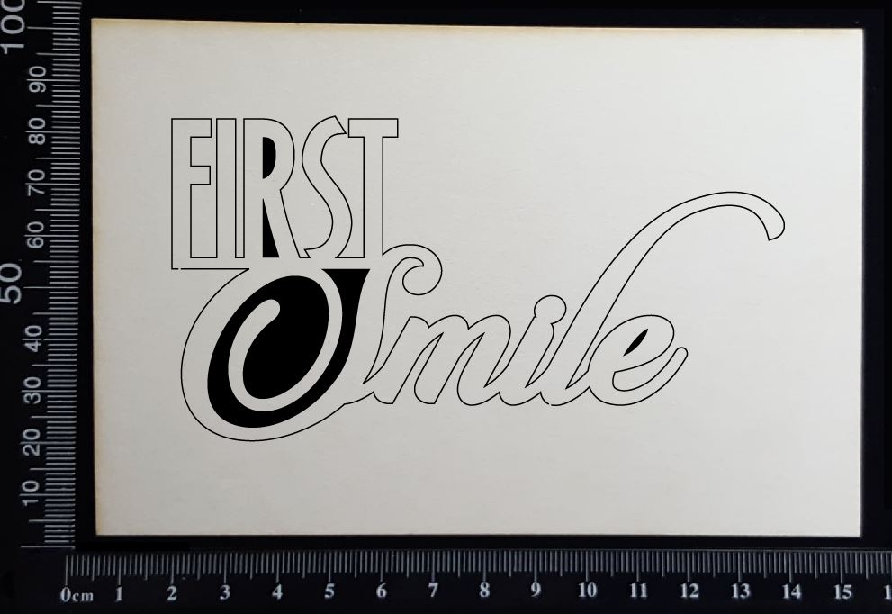 First Smile - A - White Chipboard