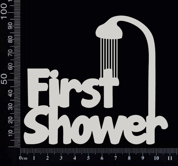 First Shower - White Chipboard